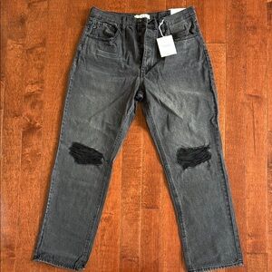 KanCan Gray Relaxed Distressed Jeans